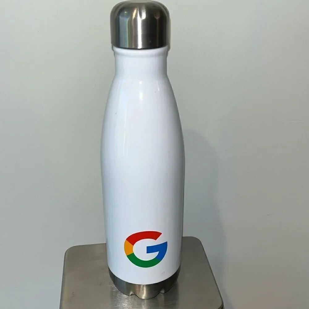 Google Chrome White Double Wall Stainless Vacuum Travel Bottle 17 oz stainless